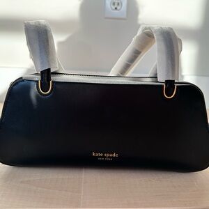 Kate Spade Black Shoulder Bag with Gold Hardware